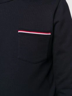 Thom Browne loopback stripe pocket sweatshirt