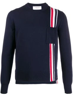 Thom Browne tricolour intarsia stripe jumper