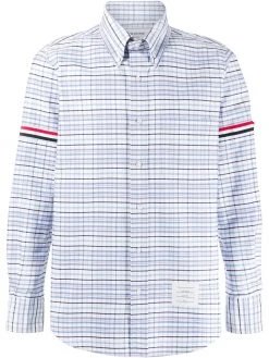 Thom Browne checked grosgrain armband shirt