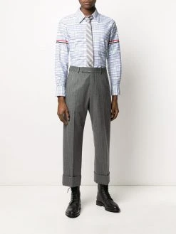 Thom Browne checked grosgrain armband shirt