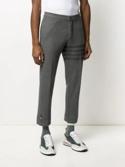 Coupon β¨ Thom Browne Slim fit tonal 4 Bar trousers cropped pants of men π 9 Thom Browne slim-fit tonal 4-Bar trousers