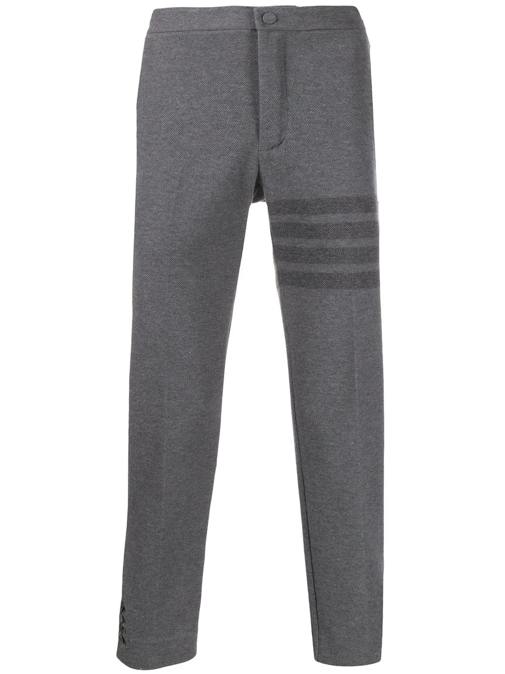 Coupon β¨ Thom Browne Slim fit tonal 4 Bar trousers cropped pants of men π 1 Thom Browne slim-fit tonal 4-Bar trousers