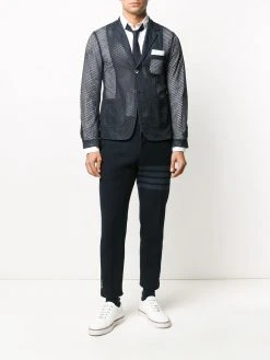 Thom Browne slim-fit tonal 4-Bar trousers