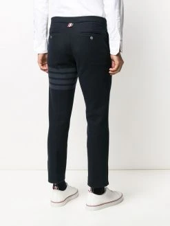 Thom Browne slim-fit tonal 4-Bar trousers