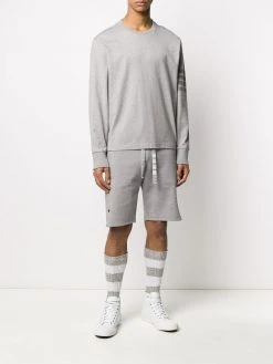 Thom Browne tonal 4-Bar rugby T-shirt