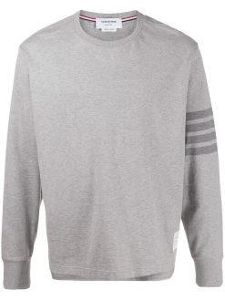 Thom Browne tonal 4-Bar rugby T-shirt