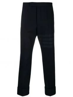 Thom Browne tonal 4-Bar flannel trousers