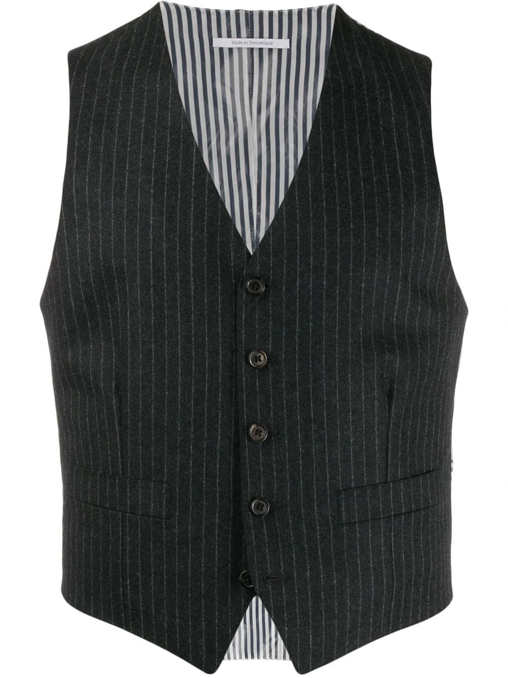 Best reviews of β Thom Browne Narrow chalk stripe flannel waistcoat waistcoats & gilets of men π₯° 1 Thom Browne narrow chalk-stripe flannel waistcoat