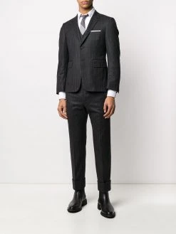 Thom Browne narrow chalk-stripe flannel waistcoat