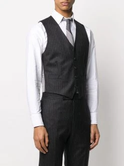 Best reviews of β Thom Browne Narrow chalk stripe flannel waistcoat waistcoats & gilets of men π₯° 7 Thom Browne narrow chalk-stripe flannel waistcoat