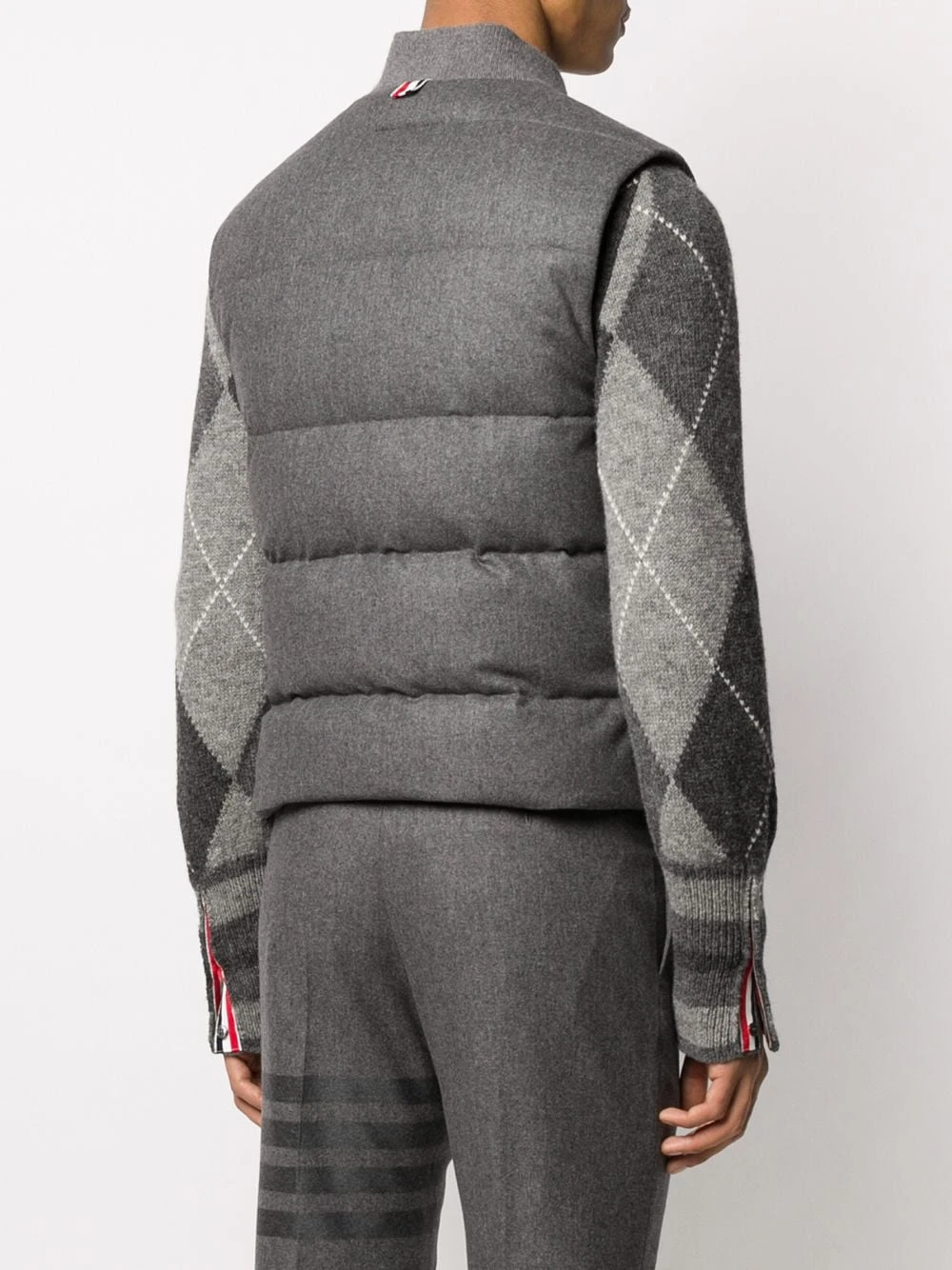 Best Sale π₯ Thom Browne 4 Bar down filled flannel gilet waistcoats & gilets of men β 4 Thom Browne 4-Bar down-filled flannel gilet