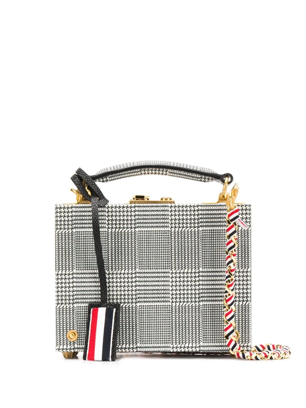 Best deal ✨ Thom Browne Micro Prince of Wales attaché case clutch bags of women 👍 1 Thom Browne micro Prince of Wales attaché case