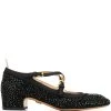 Thom Browne crisscross crystal Mary Jane pumps
