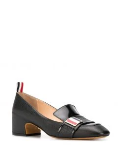 Thom Browne tricolour enamel strap loafers