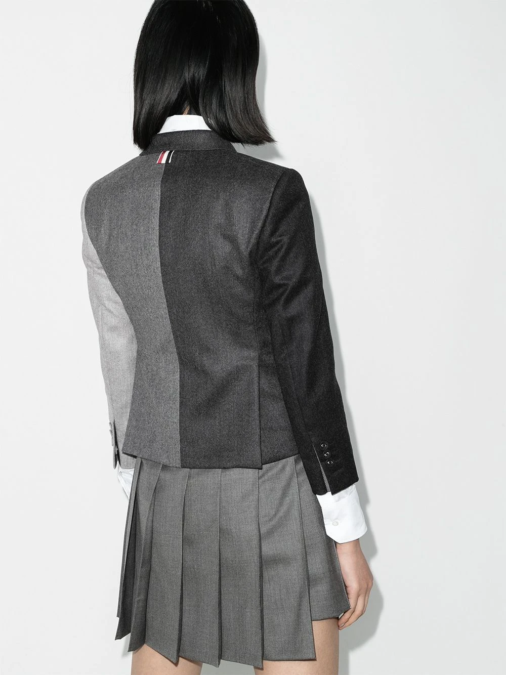 Buy β Thom Browne Fun Mix super 120s wool flannel jacket blazers of women 𧨠3 Thom Browne Fun-Mix super 120s wool flannel jacket