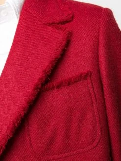 Thom Browne frayed narrow shoulder sack jacket