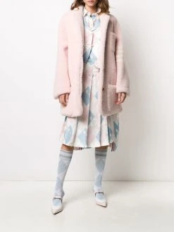 Thom Browne 4-Bar shearling sack jacket