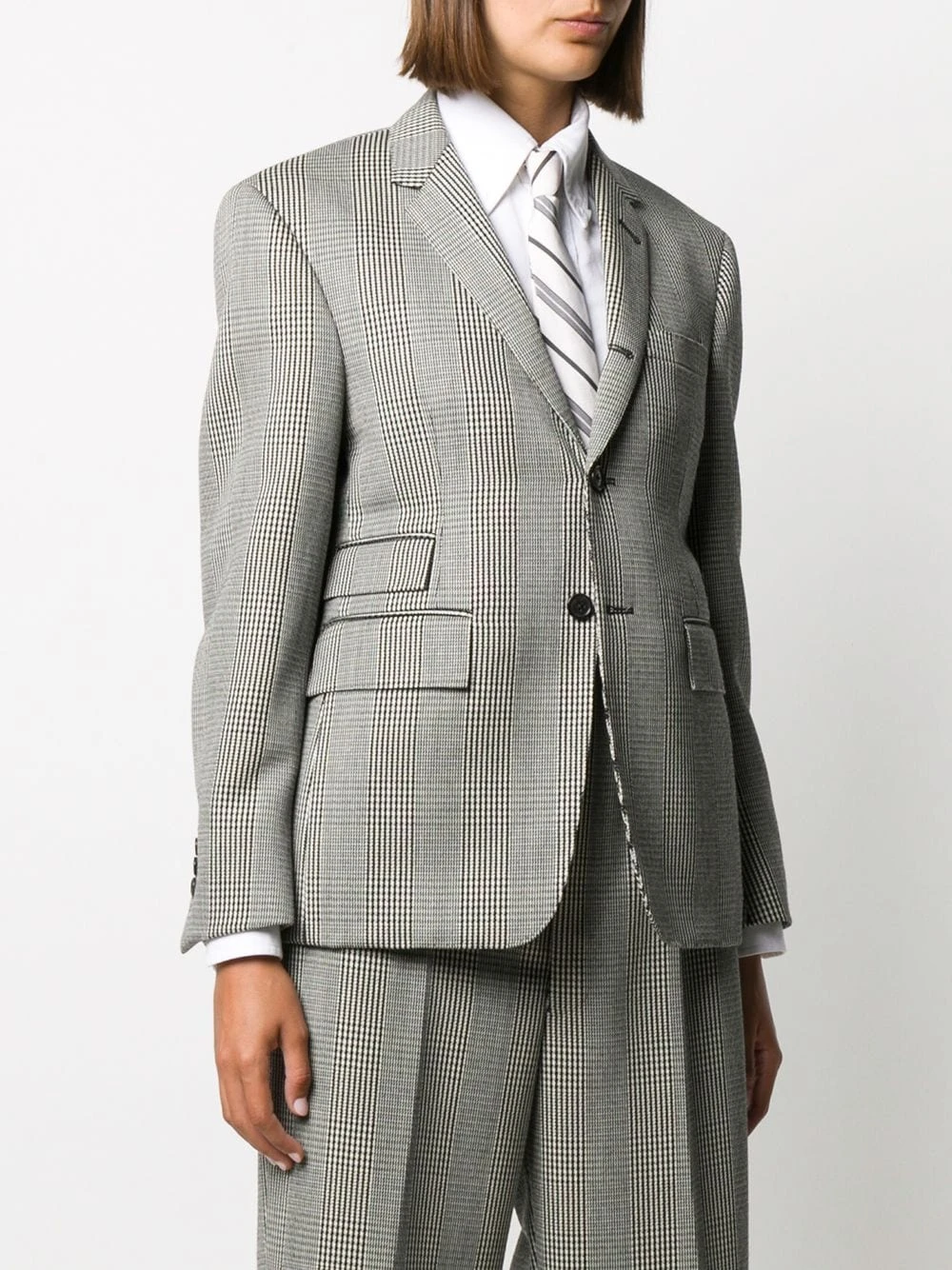 Budget 🥰 Thom Browne Prince of Wales check wool jacket blazers of women ✨ 3 Thom Browne Prince of Wales check wool jacket