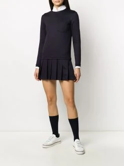 Thom Browne drop waist pleated dress