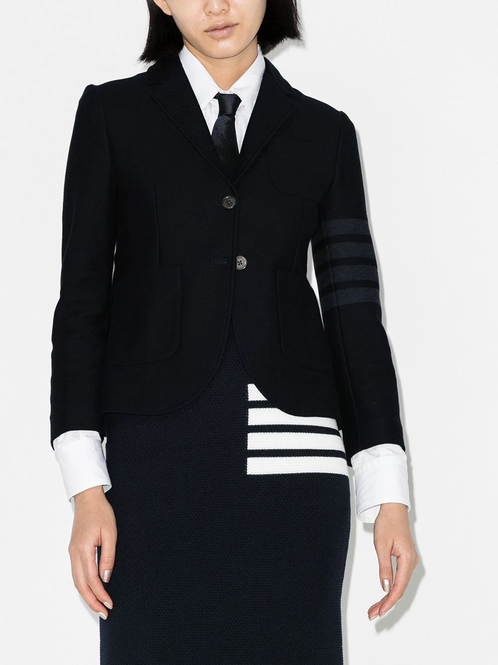Best reviews of π Thom Browne 4 Bar cotton twill jacket blazers of women βοΈ 2 Thom Browne 4-Bar cotton twill jacket