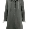 Thom Browne tonal 4-bar hooded parka