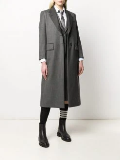 Thom Browne wide lapel wool overcoat