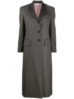 Thom Browne wide lapel wool overcoat