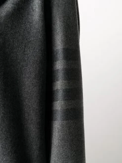 Thom Browne tonal 4-Bar double-breasted coat