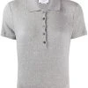 Thom Browne 4-Bar side insert ribbed polo shirt