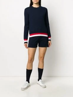 Thom Browne tricolour-waistband seersucker shorts