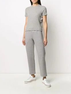 Thom Browne 4-Bar side insert ribbed T-shirt