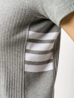 Brand new β Thom Browne 4 Bar side insert ribbed T shirt knitted tops of women π₯° 9 Thom Browne 4-Bar side insert ribbed T-shirt