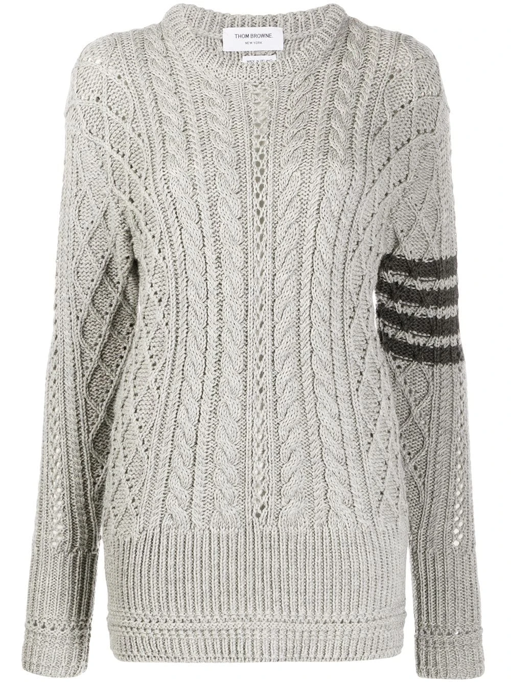 Cheap π Thom Browne 4 Bar Aran cable knit jumper knitted sweaters of women β 1 Thom Browne 4-Bar Aran cable knit jumper