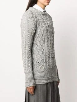 Cheap π Thom Browne 4 Bar Aran cable knit jumper knitted sweaters of women β 7 Thom Browne 4-Bar Aran cable knit jumper