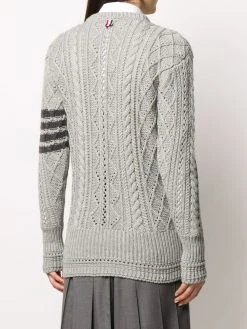Cheap π Thom Browne 4 Bar Aran cable knit jumper knitted sweaters of women β 8 Thom Browne 4-Bar Aran cable knit jumper