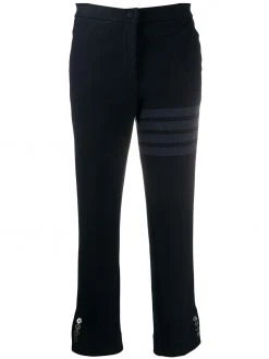 Thom Browne tonal 4-Bar twill trousers