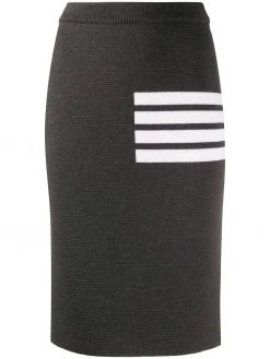 Thom Browne 4-Bar links stitch pencil skirt