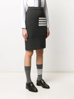 Thom Browne 4-Bar links stitch pencil skirt