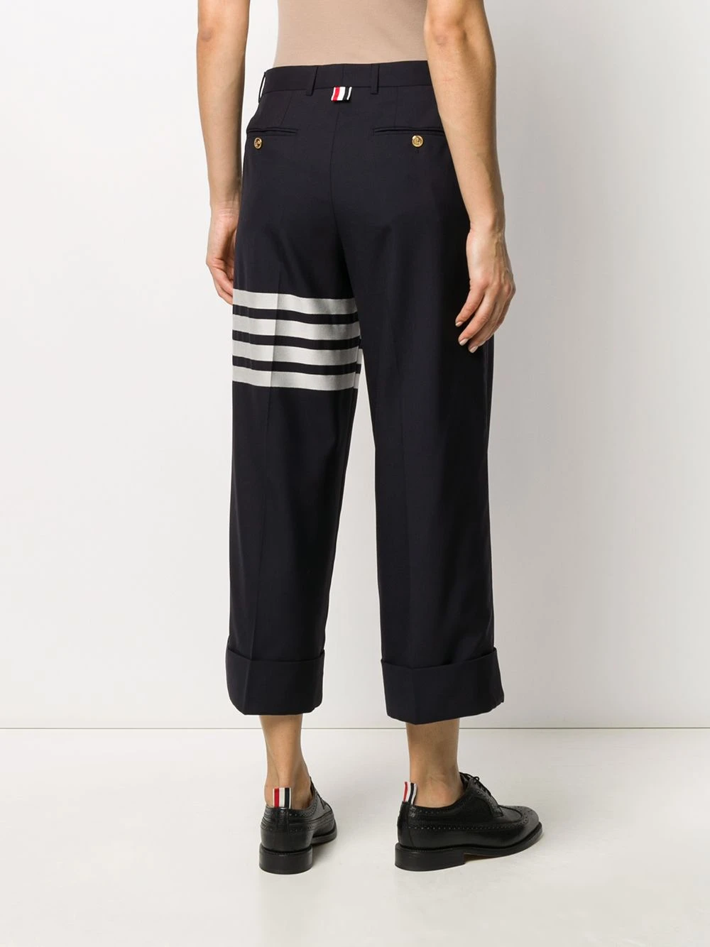Wholesale π₯° Thom Browne 4 Bar wool suiting trousers cropped pants of women π₯° 4 Thom Browne 4-Bar wool suiting trousers
