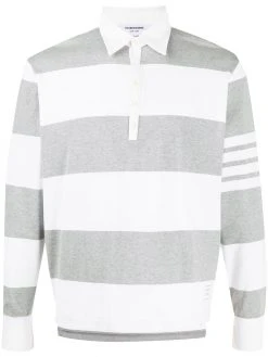 Thom Browne 4-Bar rugby stripe polo shirt
