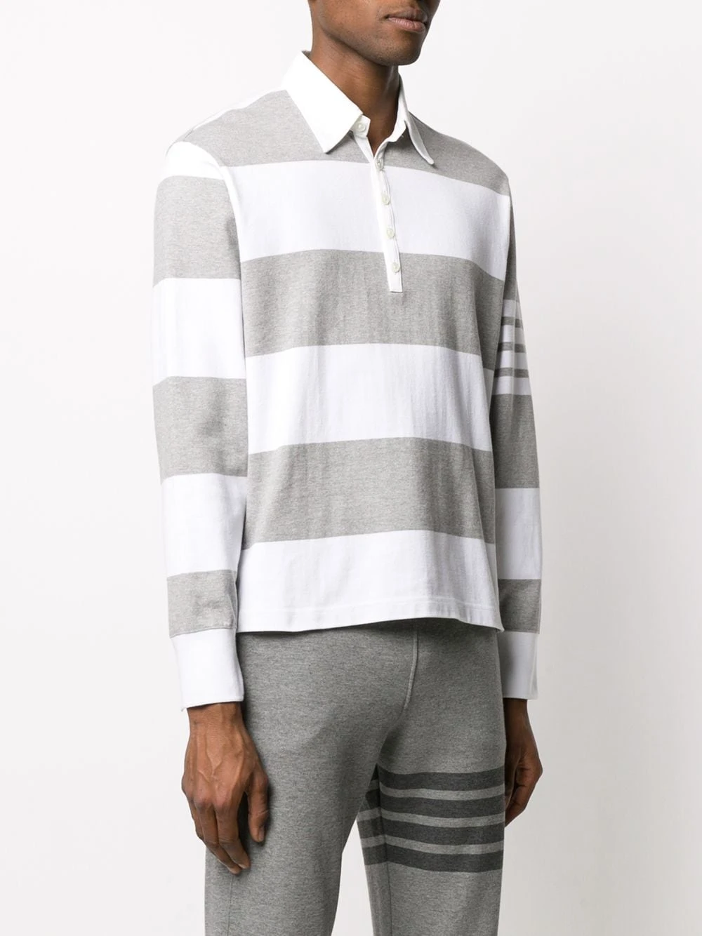 Coupon 🤩 Thom Browne 4 Bar rugby stripe polo shirt polo shirts of men ⌛ 3 Thom Browne 4-Bar rugby stripe polo shirt
