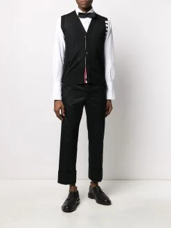 Thom Browne 4-Bar sleeveless V-neck cardigan