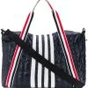 Thom Browne 4-Bar quilted ripstop gym bag