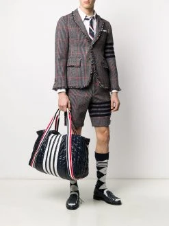 Thom Browne 4-Bar quilted ripstop gym bag