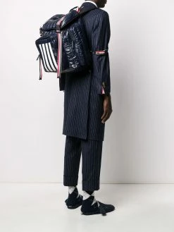 Thom Browne 4-Bar quilted ripstop backpack