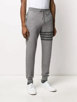 Thom Browne tonal 4-Bar loopback track pants