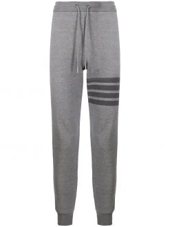 Thom Browne tonal 4-Bar loopback track pants