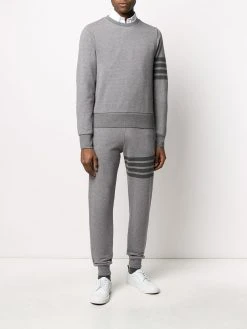 Thom Browne tonal 4-Bar loopback track pants