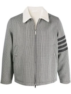 Thom Browne 4-Bar shearling lined flight jacket