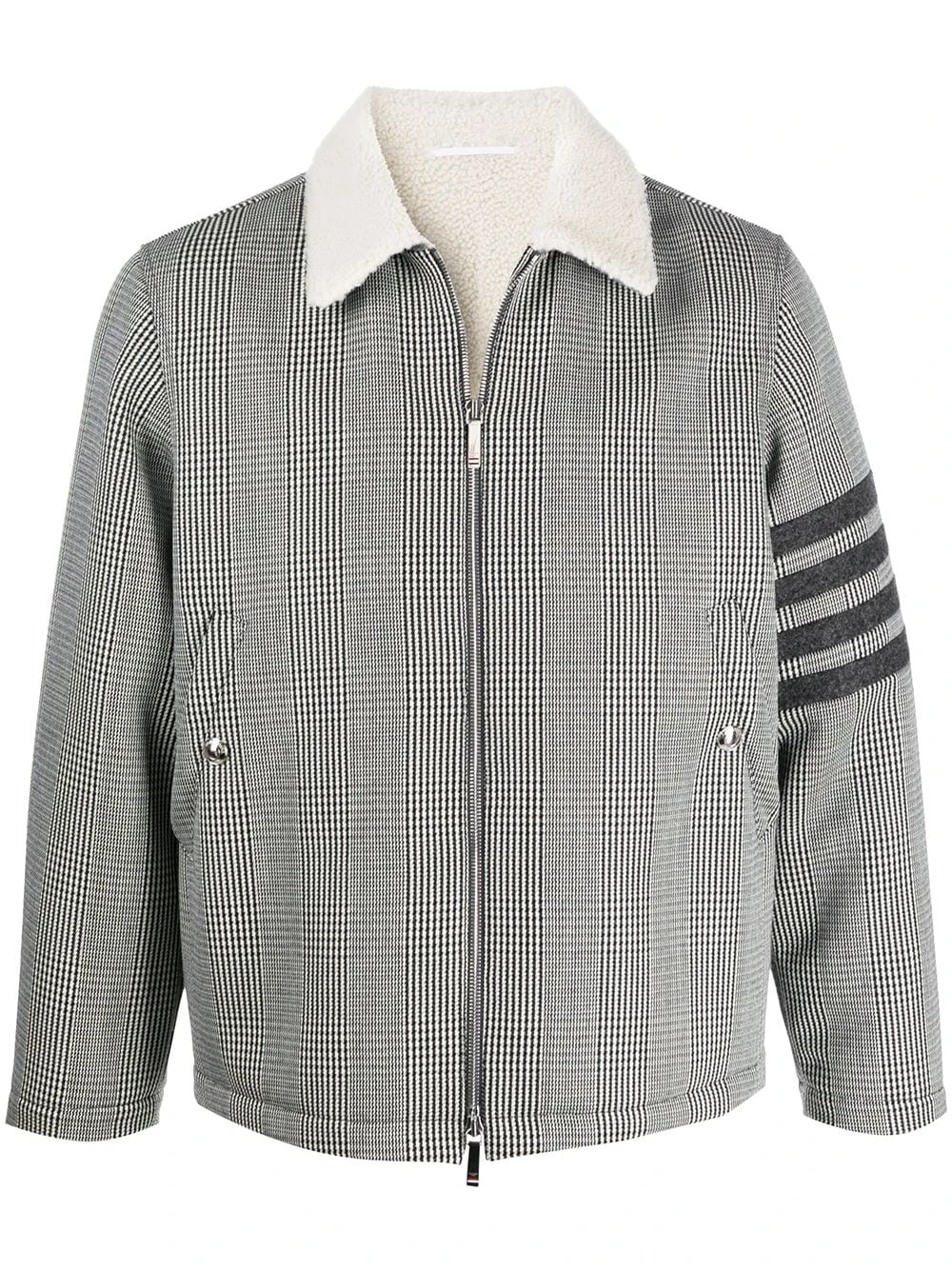 Deals ✨ Thom Browne 4 Bar shearling lined flight jacket bomber jackets of men ✨ 1 Thom Browne 4-Bar shearling lined flight jacket